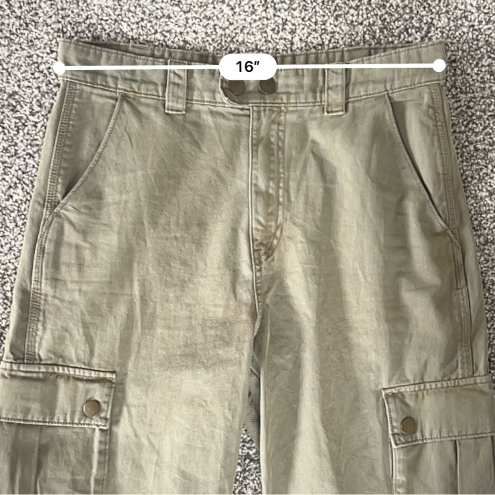 Zara High-Waisted Cargo Pants – Utility, Workwear, Streetwear - Size 6 - Green - Picture 12 of 14